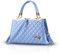 Nicole&Doris Damen Handtaschen Neue Frauen Handtaschen Neue Umhängetasche Lackleder Shell Schultertasche Henkeltaschen Tasche für Frauen Azurblau