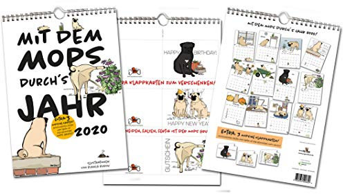 Mit dem Mops durch´s Jahr 2020: Ein Mopskalender