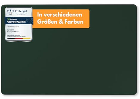 Flickly® Selbstklebende Reparatur Flicken | LKW, Anhänger, Zelt, Markisen, Camping, Sonnenschirme, Pool | in vielen Farben erhältlich | 30cm x 20cm | (RAL6005) Moosgrün