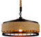 AHQX Hanfseil Pendelleuchte Retro Vintage Seilleuchte Seil Lichter Kronleuchter Runde Hängend Hängelampe, Höhenverstellbar E27 Industrial Hängelampe, Handgewebt Deckenlampe Beleuchtung …