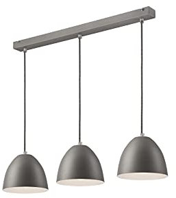 Licht-Erlebnisse Stylische Pendelleuchte LEVI in Silber Retro Metall 3-flammige Hängelampe Esszimmer Wohnzimmer