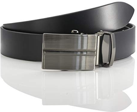 LINDENMANN Herren Ledergürtel/Herren Gürtel Automatik, Rindleder, schwarz