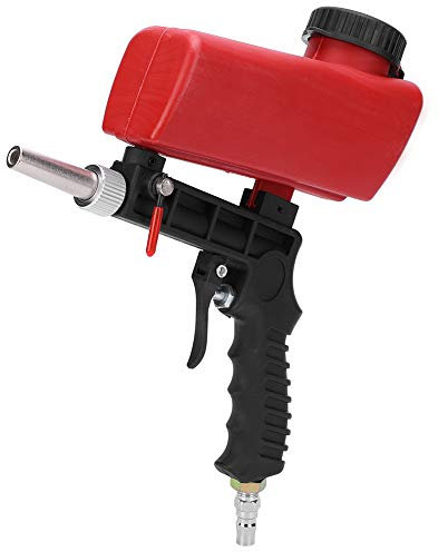 Walfront Machine de sablage pneumatique, sableuse réglable, sableuse Professionnelle, Pistolet sableur, connecteur d'entrée 1/4 Pouce, capacité du réservoir 700 ML