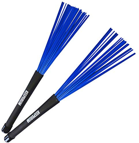 keepdrum SV603BL Drum Besen Drummer Brushes Schlagzeug Drumsticks Blau