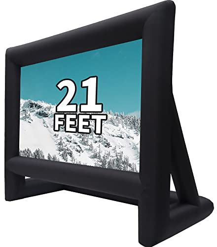 XHYCPY Écran de projection gonflable d'extérieur de 6,3 m avec corde, souffleur et piquets de tente Idéal pour s'amuser en plein air dans le jardin et la piscine (6,3 m)