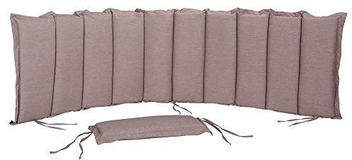 Detex Cuscino Imbottito per Sdraio a Dondolo Grigio Melange Traspirante Cuscini per Lettini Prendisole