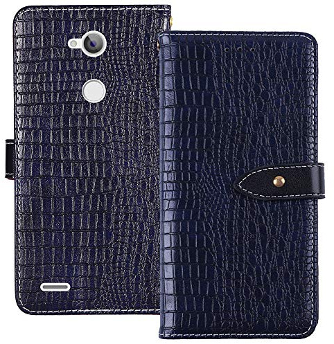 YLYT Flip TPU Silikon Case Etui Blau Leder Tasche Schutz Hülle Für LG X Power 3 5.5 inch Handy Horizontale Standfunktion Magnetverschluss Strapazierfähiger Cover