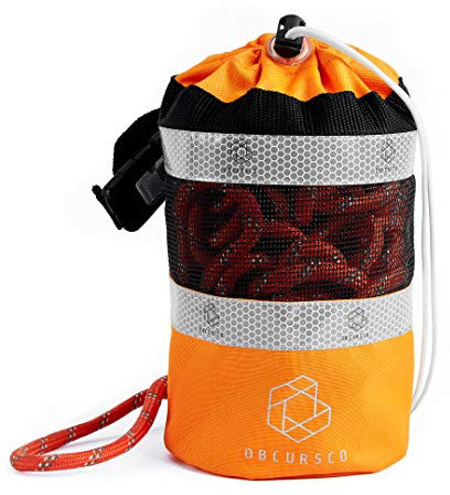 Obcursco Throw Bags for Water Rescue with 70ft Reflective Throw Rope, Floating Throw Bag for Kayaking, Whitewater Boating, Rafting, Ice Fishing, Swimming
