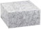 FineBuy Couchtisch MONOBLOC 60x30x60 cm Hochglanz mit Marmor Optik Weiß, Design Wohnzimmertisch Cube Quadratisch, Lounge Beistelltisch Würfel Form