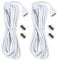 sourcing map 4 Pin 10mm RGB LED Strip Light Connector Extension Cable 3 Meters Length White 2Pcs with 4Pcs Male 4 Pin Plugs