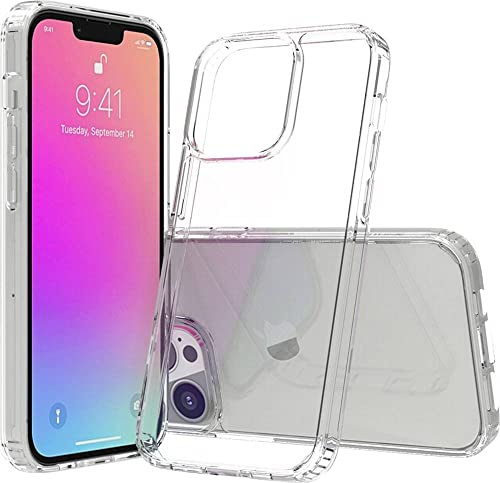 JT Berlin 10800 Berlin Pankow-Clear Schutzhülle für das Apple iPhone 13 Pro Hülle transparent (Stoßabsorbierender TPU Rahmen, Kratzfeste Rückseite aus Acrylglas, Anti-Fingerabdruck Beschichtung)