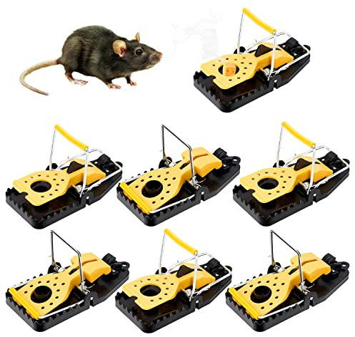 Mausefalle, Mousetrap, Profi Mäusefalle, Schlagfalle 6 pcs, Rattenfalle Schlagfalle, Leistungsstark Rattenfallen Kunststoff, Ratte Mäusefalle, Können in Küche, Garten, Lager wiederverwendet Werden