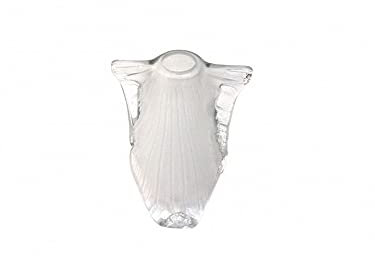 Generico Coppa in vetro di murano ricambio per lampadario, plafoniera, lampada da parete, attacco piccolo E14 coll. fazzoletto bianco