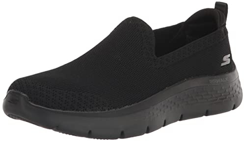 Skechers Go Walk Flex Bright SummerSneaker für Damen, Schwarzer Textilrand, 41 EU