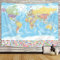 Wandteppich mit Weltkarte, Wandbehang, Weltkarte mit nationaler Bildung, Raumdekoration, für Jungen und Mädchen, Kinderkarte, Wandteppich für Schlafzimmer, Büro, Klassenzimmer (202x152 cm)