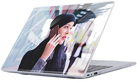 Design Compatible with Huawei MateBook X Pro 2020/2021 Inch Case Custom Personalized Photo Transparent Hard case Crystal Clear Hard Shell Cover(Crystal White Layout 1 Pictures)