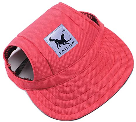 Hunde Baseball Cap Mütze,Hunde Baseballmütze,Haustier Baseball Hut, Haustier Outdoor Sport Hut Haustier Leinwand Hüte Sonnenschutz Hund Visier Kappe mit Ohrlöchern und Verstellbarem Riemen