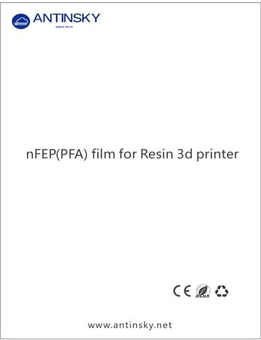 Antinsky nFEP Film 220 x 310 mm 1 Stück PFA Trennfilm verbessert die Druckerfolgsrate für LCD Harz 3D Drucker Phrozen Sonic Mighty 8k, 8ks usw. Upgrade von FEP