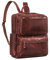 ROYALZ 'Rockford' XL Rucksack Leder Herren Damen Echtleder Laptoptasche 14-15,6 Zoll Notebook DIN A4 Business Lederrucksack Arbeitsrucksack Tagesrucksack, Farbe:Roma Cognac Braun