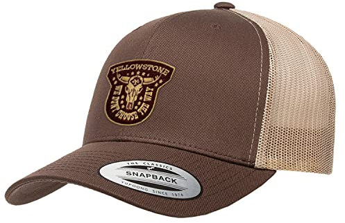 Yellowstone Offizielles Lizenzprodukt We Don't Choose The Way Premium Trucker Cap (Braun-Khaki), Einheitsgröße