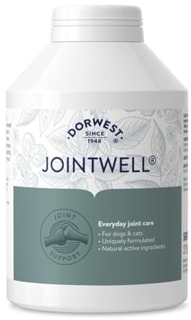 Dorwest JointWell 500 Tablets for Dogs & Cats – Natural Dog Supplements to Support Joint Mobility and Comfort, with Glucosamine, Chondroitin, Zinc, Vitamin C and Hyaluronic Acid
