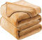 HOZY Kuscheldecke 130x150cm Kamel, Fleece Decke Sofa Decke, Warme Bettdecke Fleecedecke Couch Decken Flauschige Decke, Tagesdecke Sofaüberwurf Hundedecke Sofadecke Couchdecke flauschig
