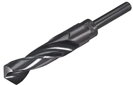 QUARKZMAN 1 Stück 1/2 Schaft 22mm Bohrer Hochgeschwindigkeits Stahl 9341 Reduzierte Schaft Spiralbohrer für Industrie Haus Aluminium Metall Nitridbeschichtet Schwarz