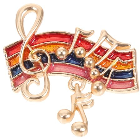 Anstecknadel mit Musiknoten, personalisierbar, kreative Regenbogen-Kleidung, Accessoires, Brosche, Metall, Musikinstrumente, Anstecknadel für Männer und Frauen, Anzug