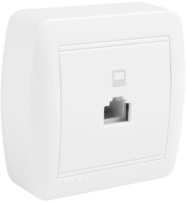 Toma de telefono RJ45 cat 6ede superficie serie MuralSOLERA MUR87UBlanco