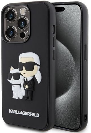CG MOBILE Karl Lagerfeld 3D Rubber Case mit NFT Karl & Choupette für iPhone 15 Pro Max