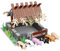 KoDeer Custom Minifiguren Set, MOC Schweinestall Bausatz, Custom Bauernhof-Szenerie Klemmbausteine Set