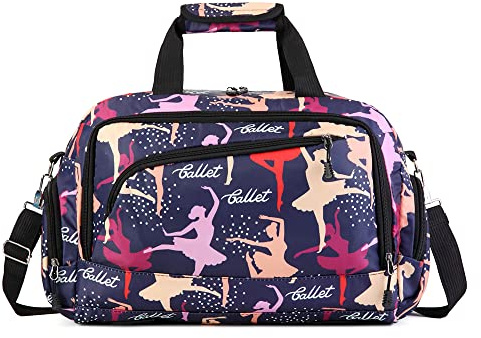 Reisetasche für Kinder, Ballett, Tanz, Training, Sport, Cheerleading, Gymnastik, Wochenende, Kurzreisen, Handgepäckgröße, Mädchen, Tanztasche Niedlich