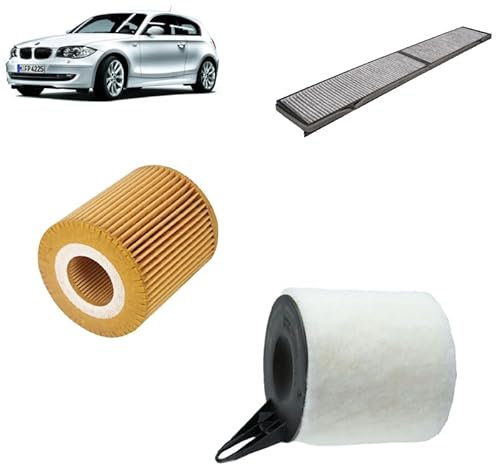 Kit tagliando 3 filtri per BMW Serie 1 E87 118i N43 N46 2006+