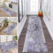 ZDYHMrj Läufer Teppich Lang Flur rutschfest Waschbar Küche Korridor Teppichläufer Lila Grau 50X180CM Lange Teppichmatten Küchenläufer Wohnzimmer Kinderzimmer Anpassbare Küchenteppich Meterware