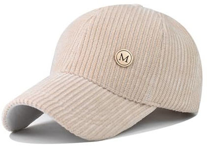 Unisex Classic Vintage M Metal Label Cord Herren Baseball Cap Outdoor Sport Cap Dad Hat