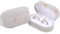 Generic Luxus Doppelschlitze Samt Ringbox 2pcs Oval Flip Jewelry Box Hochzeit Verlobungsring Organizer Ring -geschenkbox Packungsschachtel