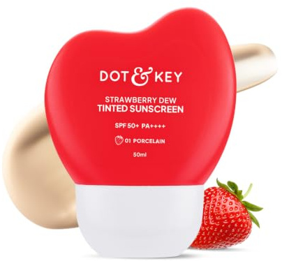 Dot & Key Strawberry Dew getönter Sonnenschutz, In-Vivo-getestet, LSF 50+, PA++++ mit New-Age-UV-Filtern, 02A Pfirsich