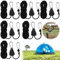 Lot de 6 haubans réfléchissants, de 4 mm, de 5 m, légers, avec tendeur réglable, pour tente, bâche de tente, camping, randonnée (noir)