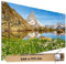 TRIOSK Sichtschutz Garten Dekoration Plane groß mit Natur Motiv Berg Matterhorn Schweiz Motivbanner Blickdicht für Terrasse Zaun Gartenzaun Gartenposter PVC Zaunblende 340x173 cm