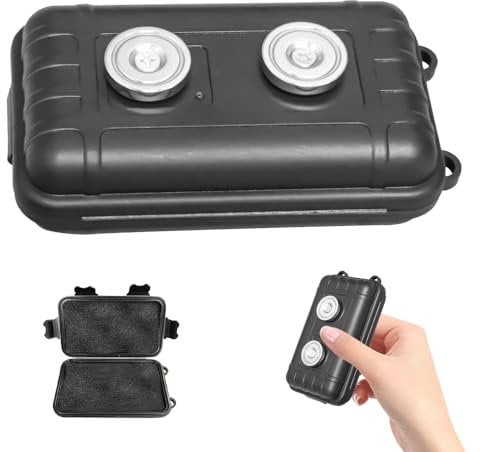 Lotvic Magnetic Key Box for Under Car, Hidden Car Key Holder, Waterproof Magnetic Stash Box, Magnetic Key Hider Key Case for Outdoor Travel, Magnetic Key Box for Storage Key USB Under Car (Black)