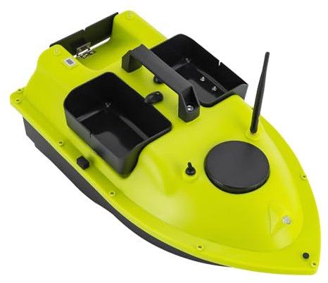HANGKAI Futterboot 600m Fernbedienung mit GPS und LED-Licht Fischköderboot mit 2 * 5200mAh Li-Ionen Batterien RC Angeln Köderboot mit 2kg Beladung