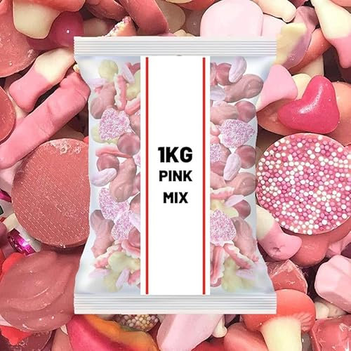 1kg PINK Sweets Pick & Mix Selection | Baby Shower, Birthday, Sweet Gift By Snack Saver