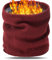 BARFULKER Winter Halsschlauch Herren Damen, Warm Gefüttert Strickschal Schlauchschal Ski Halswärmer Gesichtsschal Fleece Loop Schal Winddichte Gesichtsmaske Unisex, Rot