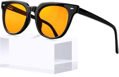 KANASTAL Blaulichtfilter Brille für Damen und Herren Ohne Sehstärke Anti-Blaulicht Gelb Gläser Brille TR90 Rahmen Computerbrille Gaming Entspiegelt Blaufilter brille