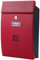 Buzones de Correos Exterior, Buzon Exterior Acero Inox, Buzón de Acero Galvanizado, Buzon de Pared, Estilo Moderno, 37x22x8cm(Red)