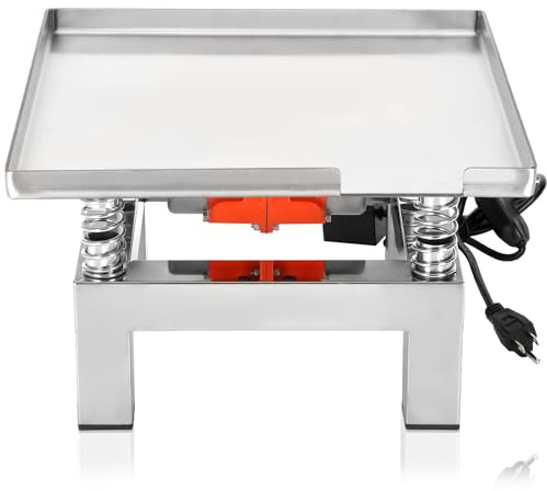 Concrete Vibration Table 50×50cm (19.7×19.7in) 110 120W Vibrating Test Bench Stainless Steel 77 lbs for reducing material gaps and increasing concrete compactness