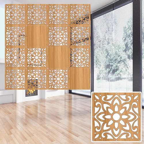 Holz Hängender Raumteiler Sichtschutz für Privatsphäre im Wohnzimmer Flur Eingang und Küche Drop Deckentür Trennwand für Esszimmer Set mit 2 Paneelen (Stil 1)