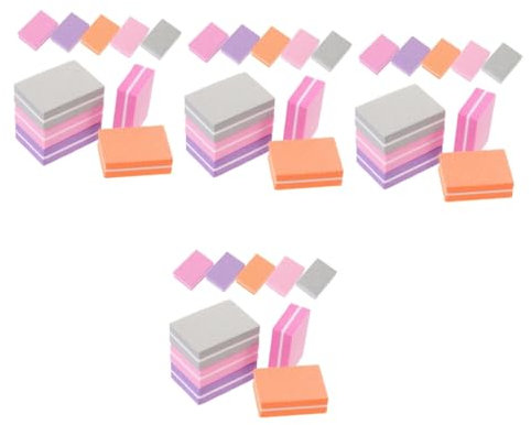 NOLITOY 400piezas Limas De Uñas De Esponja Bloques De Pulido Para Manicura Limas De Caras Para Uñas y Pies De Herramientas De Belleza Para Salón y Uso Casa