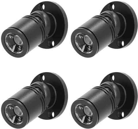 4PCS LED Mini Spot Lights, Warm Light 5V Spotlight with Dimmer, 360° Rotate | Mounted Light Jewelry Cabinet Lamp, Rotatable Spot LED Set for Home Hotel Wine Cabinet Cupboard Kitchen
