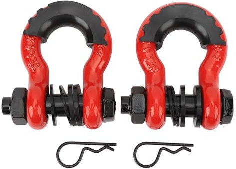 Heavy Duty Tow Shackles, D Ring Shackles 7/8in Pin 5952lbs Towing Capacity, Alloy Steel Zinc, Rubber for ATV UTV Trucks Trailers, Recovery Tow Straps, Snatch Blocks, Tree Savers,
